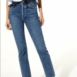 Agolde Riley high rise straight crop jeans